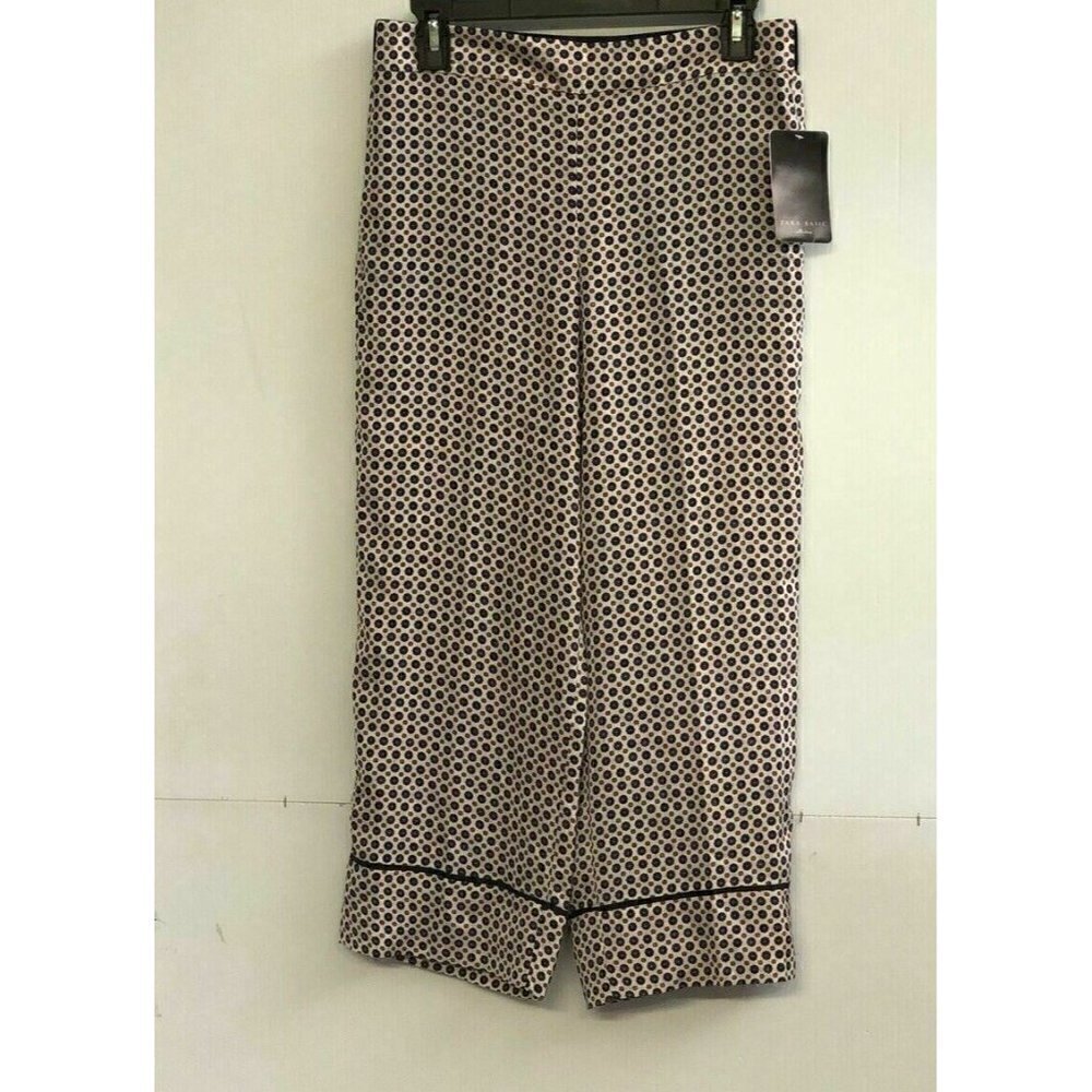 Zara Woman Printed Trousers Elastic Waist Pants XS - Picture 7 of 10